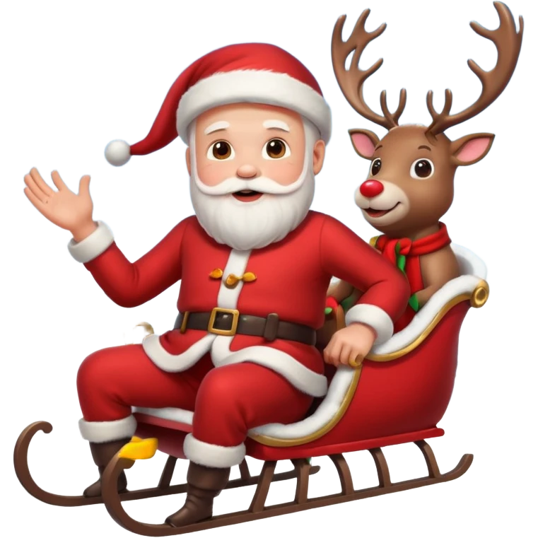 Santa Claus on a sleigh emoji