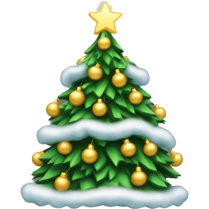christmas tree lit up by bells emoji