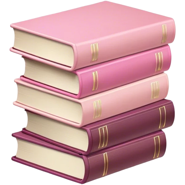 Light pink stack of books emoji