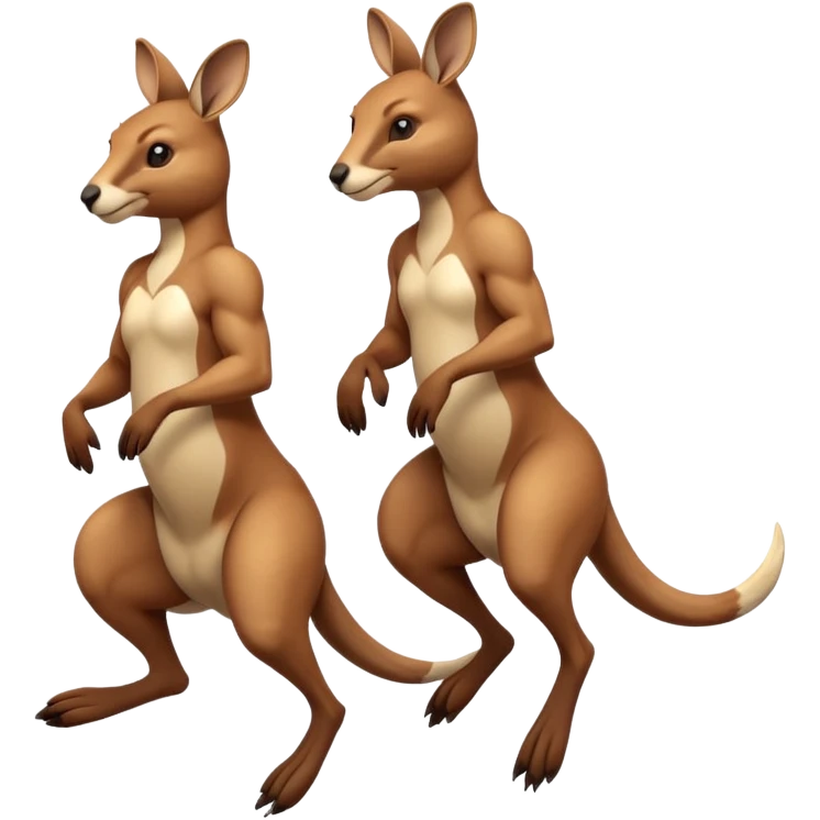 deux Kangourous qui sautent emoji