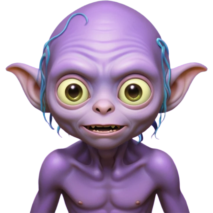 Neon gollum.in space emoji