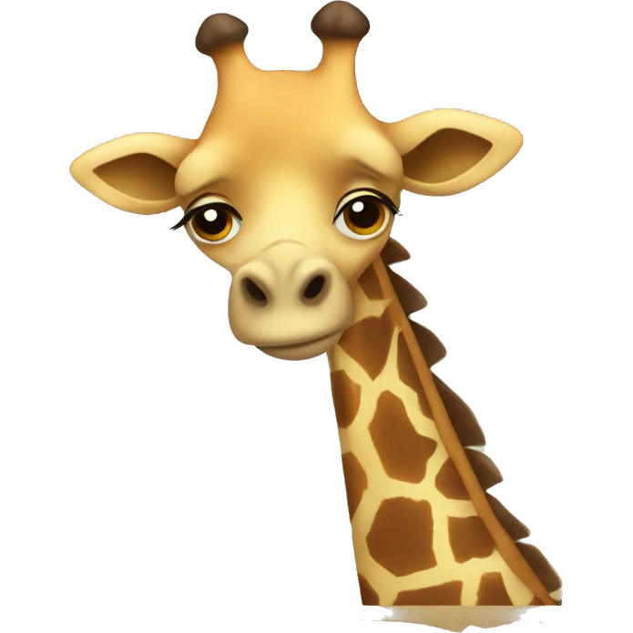 Sad giraffe  emoji