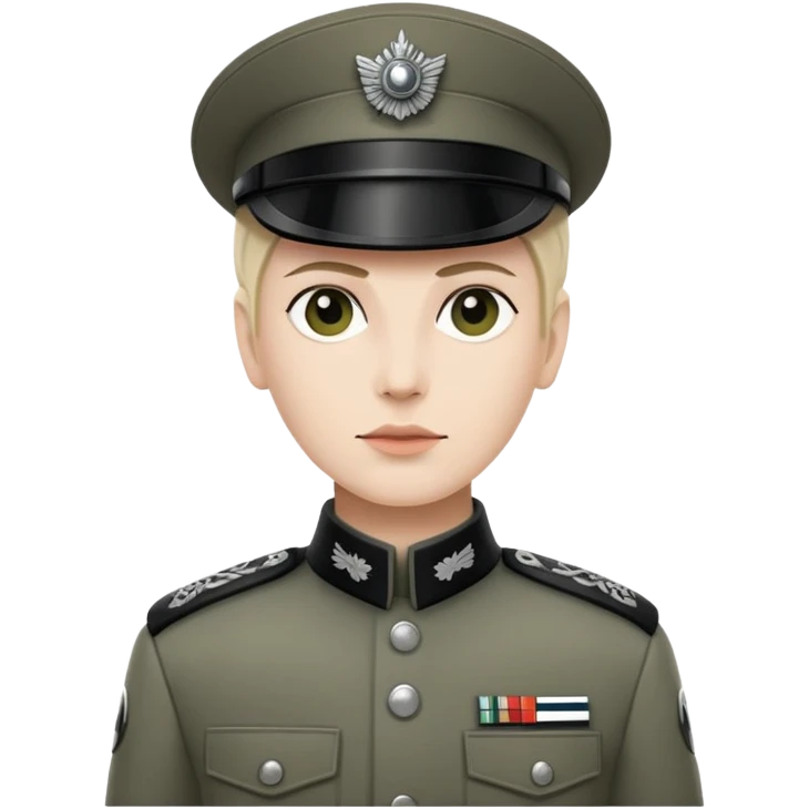 Imperial officer with cap and olive-gray uniform from Star Wars emoji