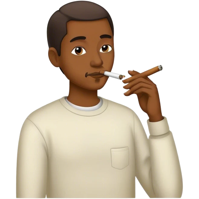 Smoking a blunt emoji