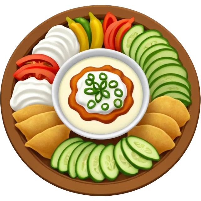 Pakistani dish named chaat its has yougurt and green chilli and vegetables in it mix it all emoji