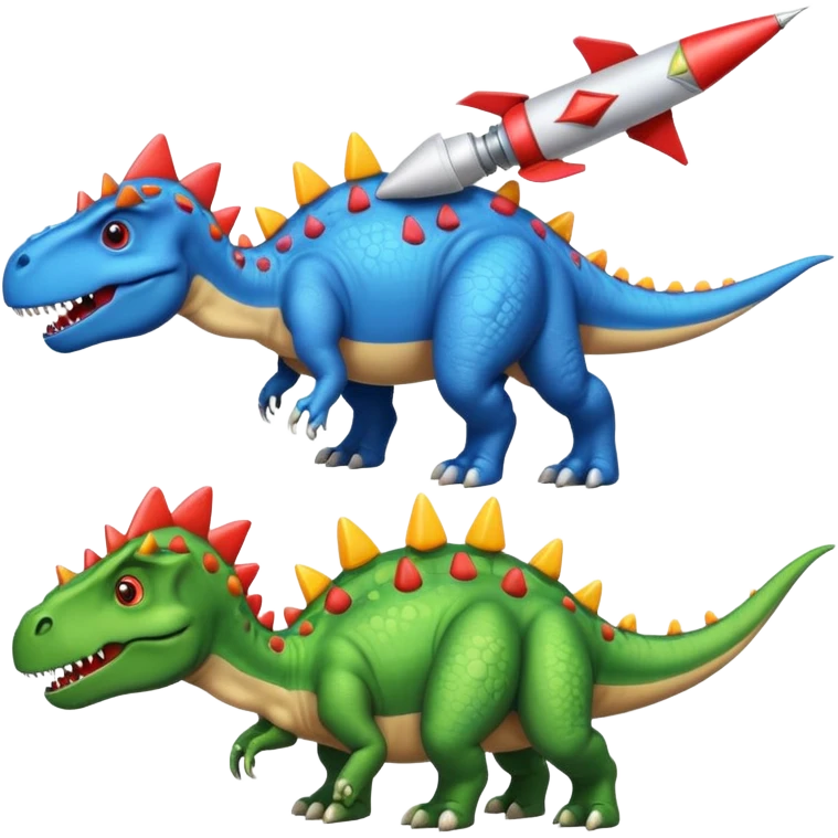 Dinosaurs with Rockets emoji