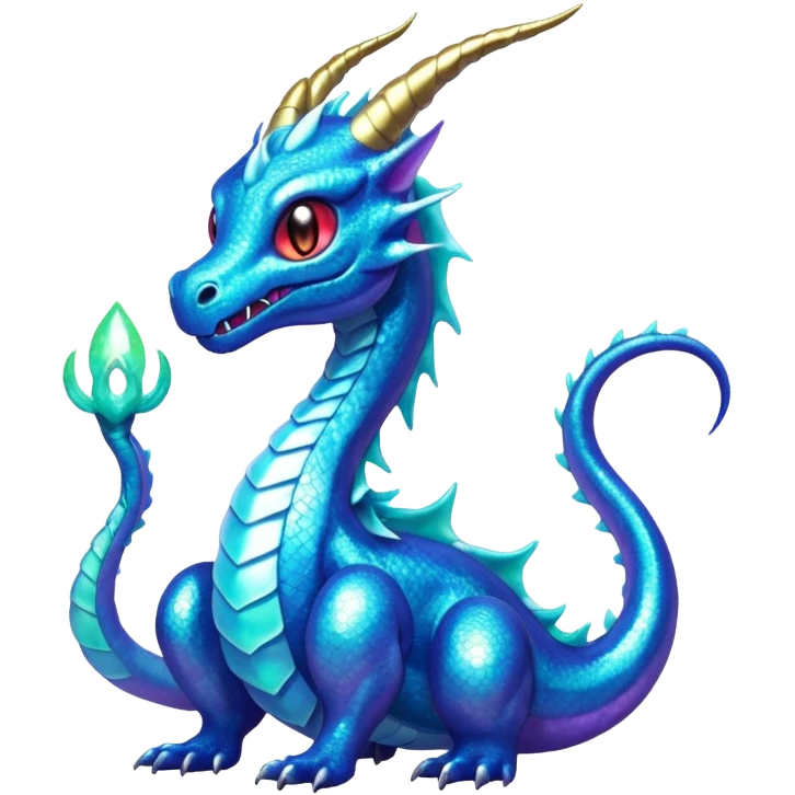 Magical Glittery Demonic Dragonair-Fakémon-creature emoji