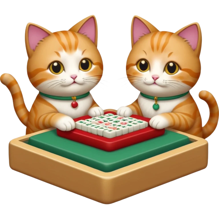 cats  playing mahjong emoji