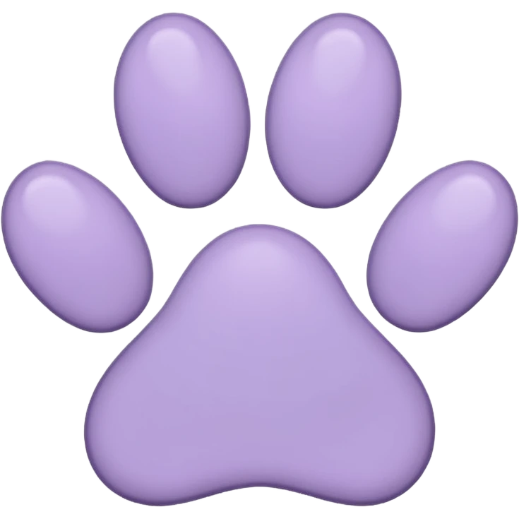 a pastel purple pawprint emoji