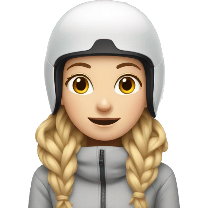White Girl snowboarding emoji