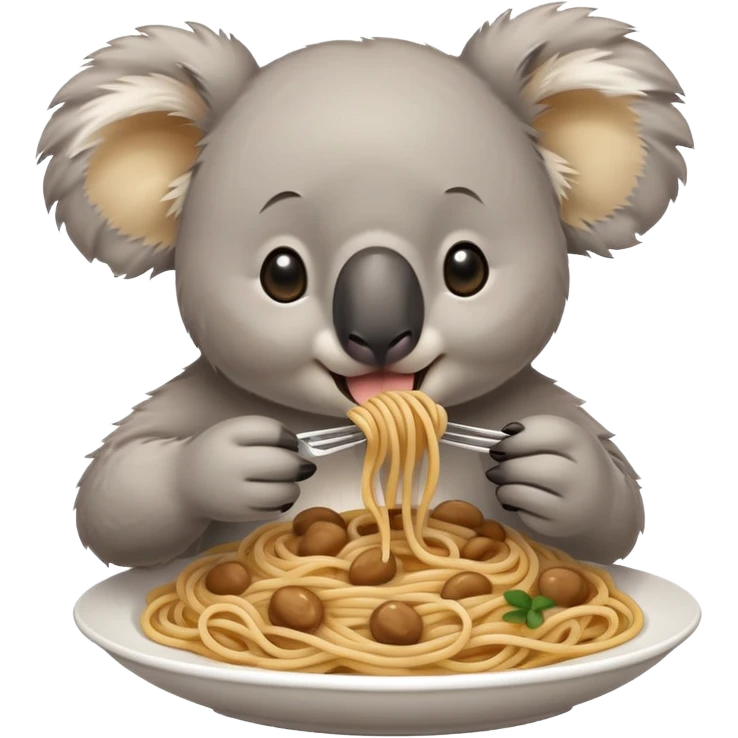 koala eating spaghetti  emoji