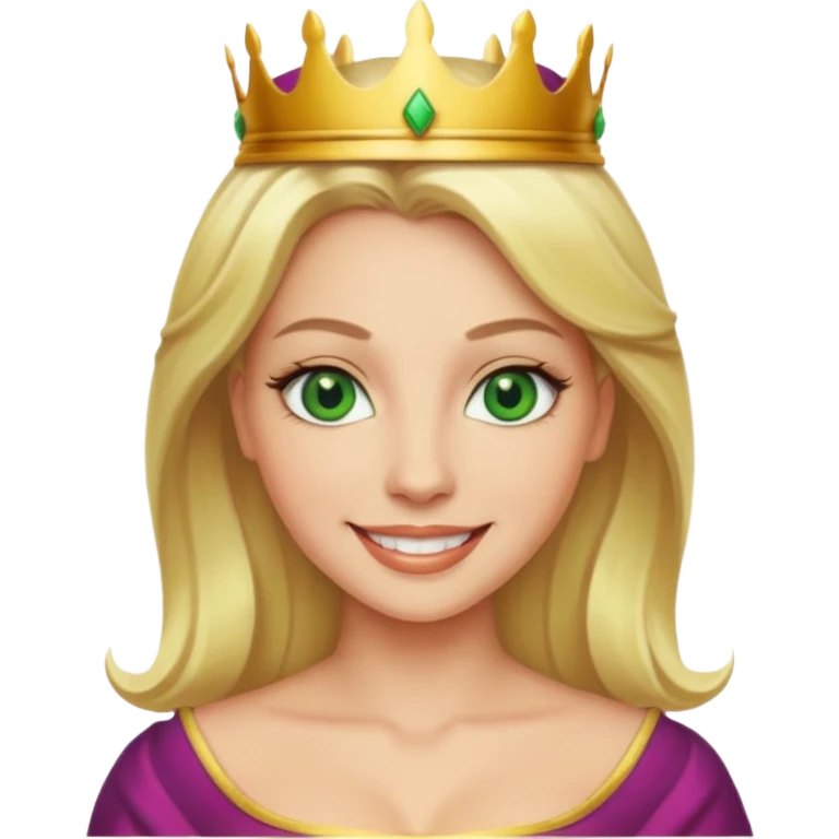 Sexy Queen Green eyes blonde Hair emoji