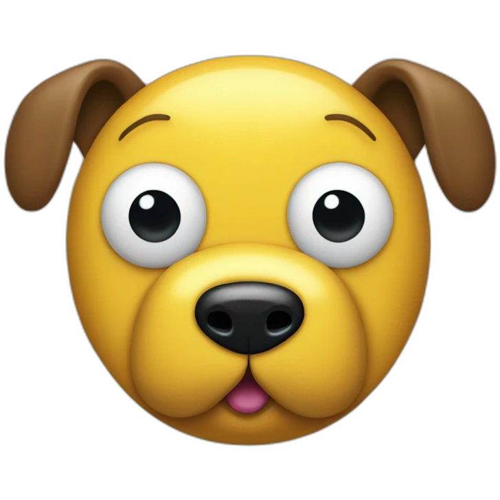 jake the dog from adventure time with his clasic eyes emoji