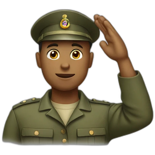 saluting soldier emoji
