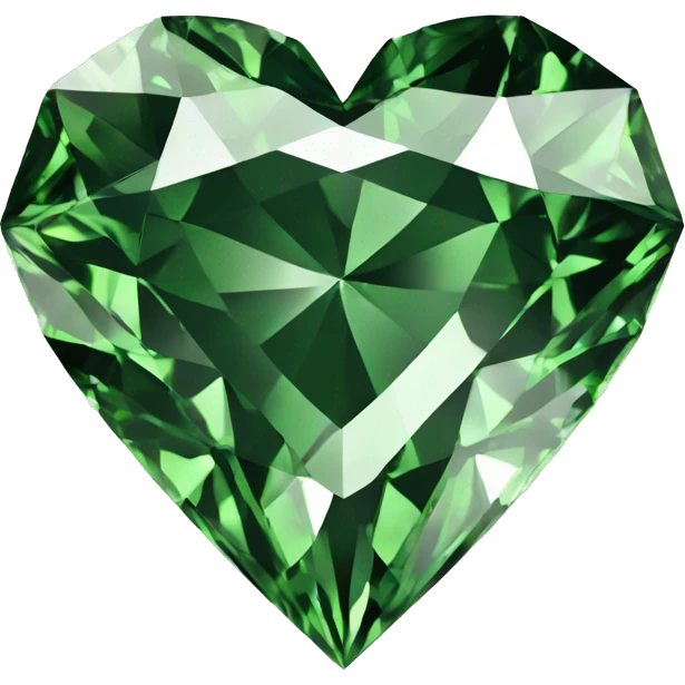 Heart shaped 56-carat green diamond emoji
