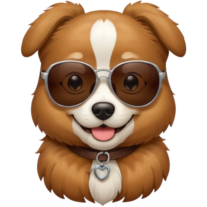 Dog wearing sunglasses emoji