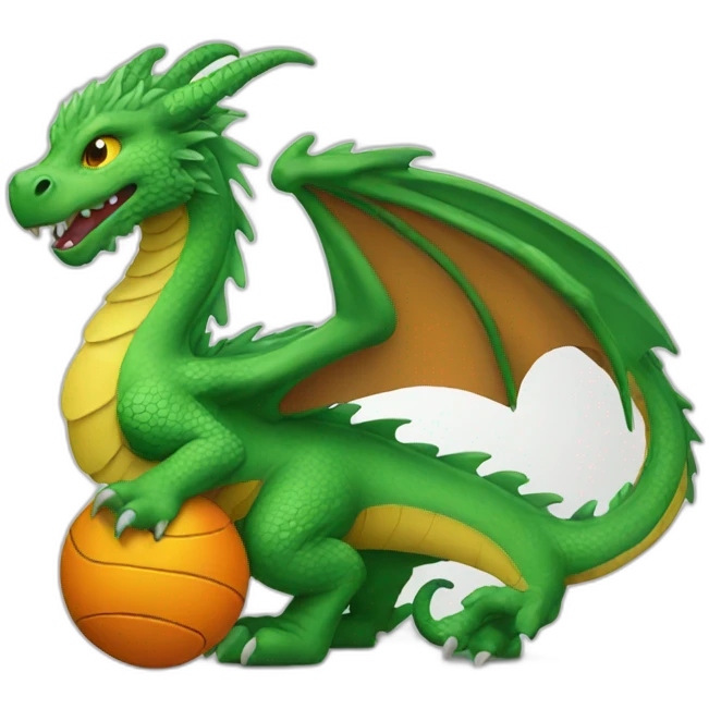 Dragon with ball emoji