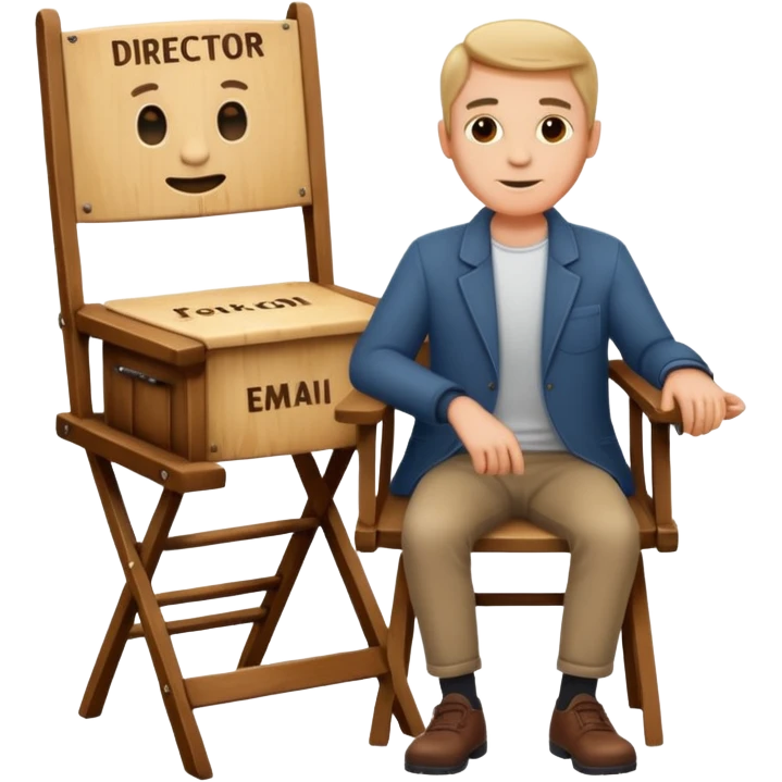 with name written on it name director film director chair emoji