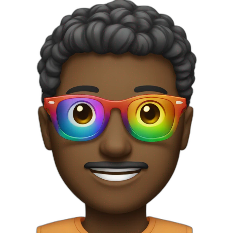 rainbow glasses emoji