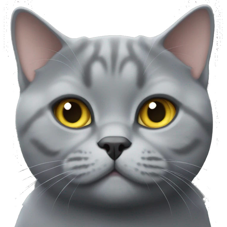 plain grey british shorthair cat  emoji