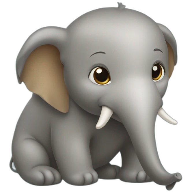 Une loutre sur un elephant emoji