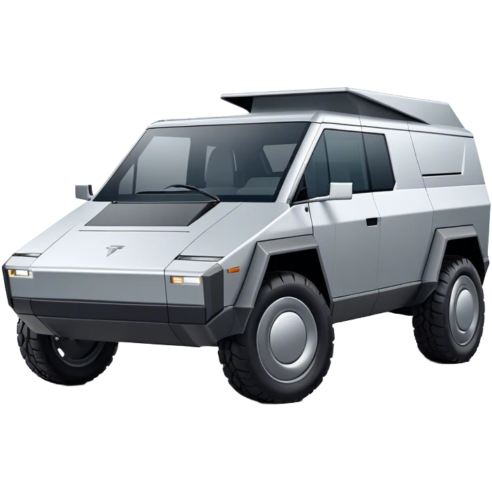 Tesla Cybertruck - Tesla (Model Year: 2022) (Iconic colour: Silver) emoji