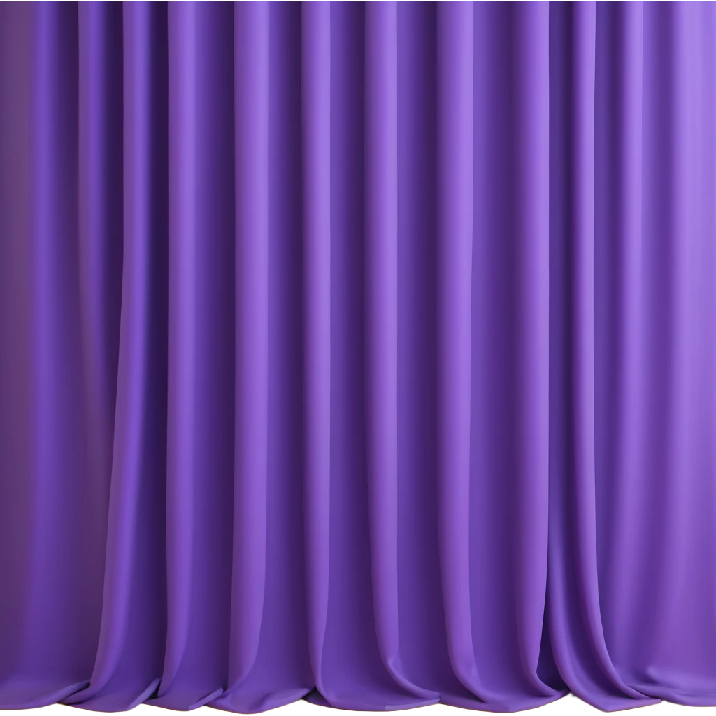 A purple curtain hanging down, made of soft fabric, slightly wrinkled or flowing emoji