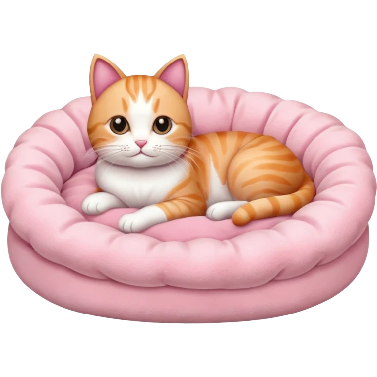 Soft pink Cat bed with out cat emoji