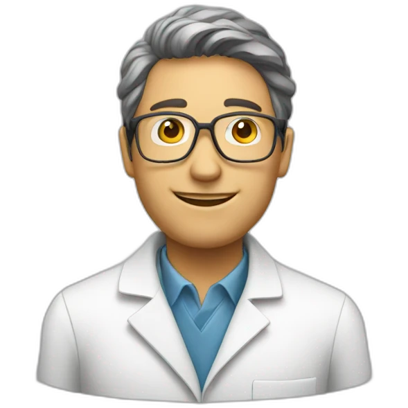 A scientist with a diagram  emoji
