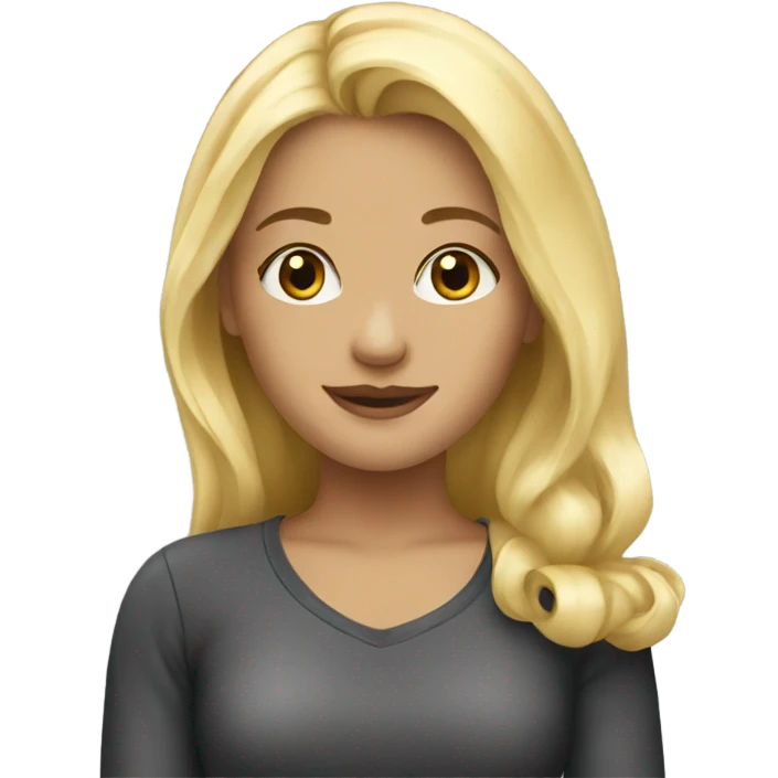 beautiful blond girl  emoji
