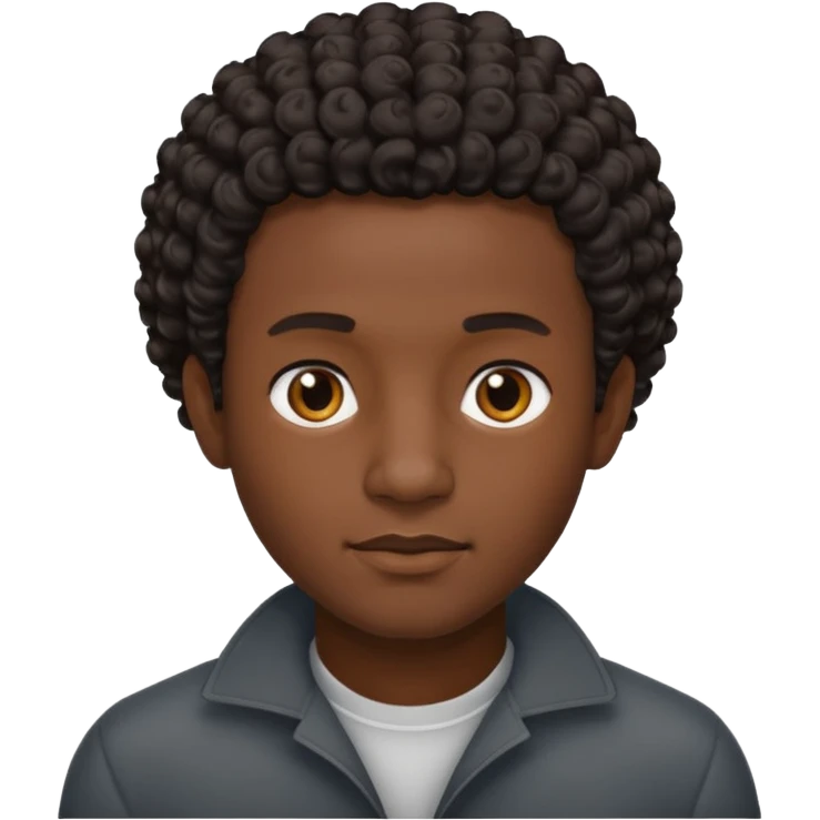 a black guy with shortscurls emoji