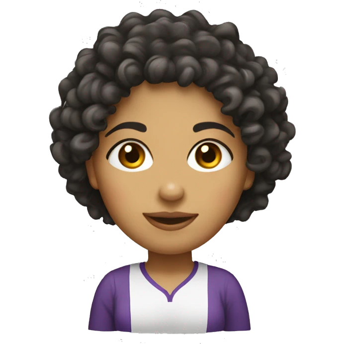 Curly head Latina emoji