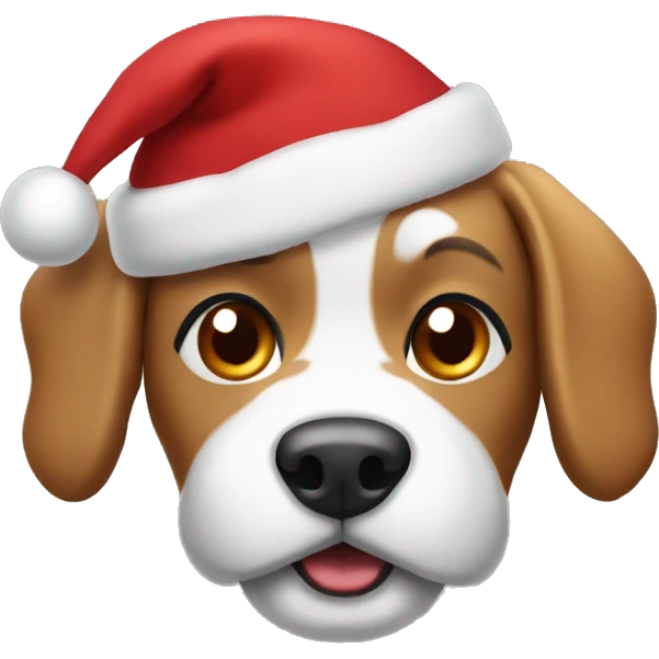 Christmas dog emoji