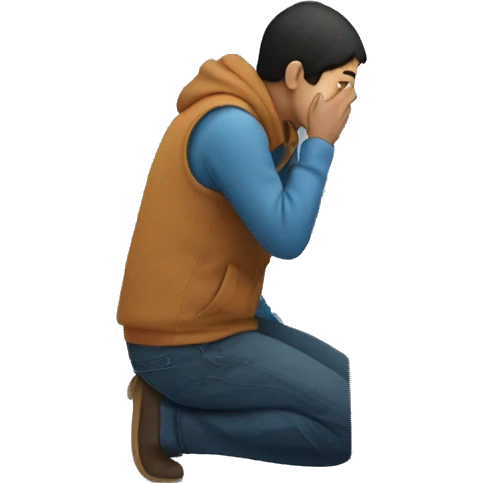 Person sniffing snow on table emoji
