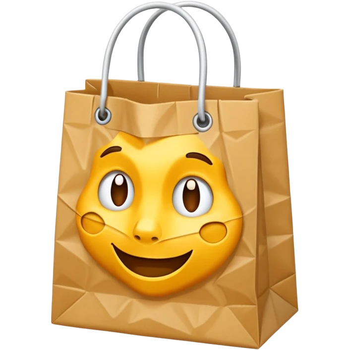 shopping bag sans visage emoji