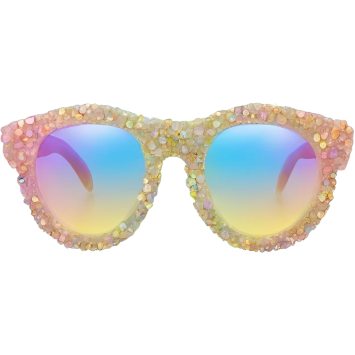 opal Crystal gemstone covered sunglasses emoji