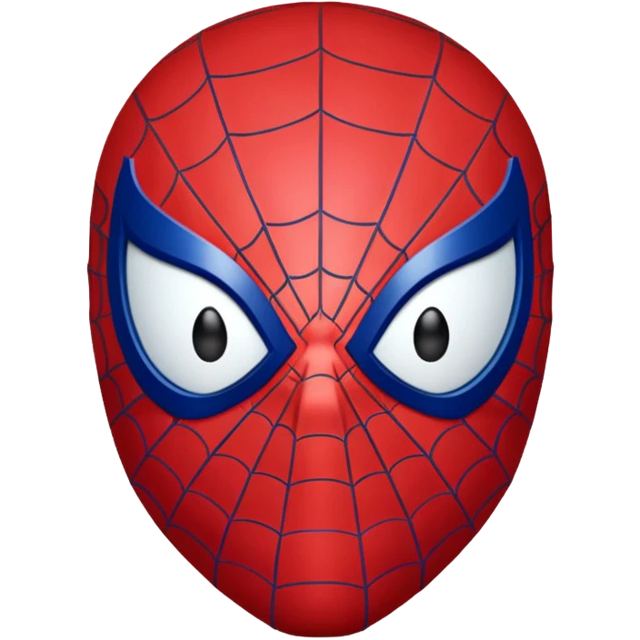 Spider-Man only head with spider sense and confused eyes emoji