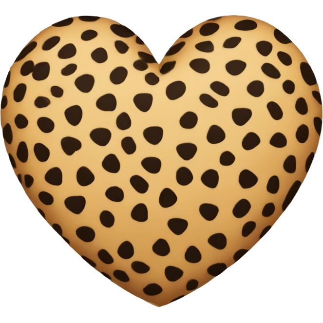 Cheetah print heart  emoji