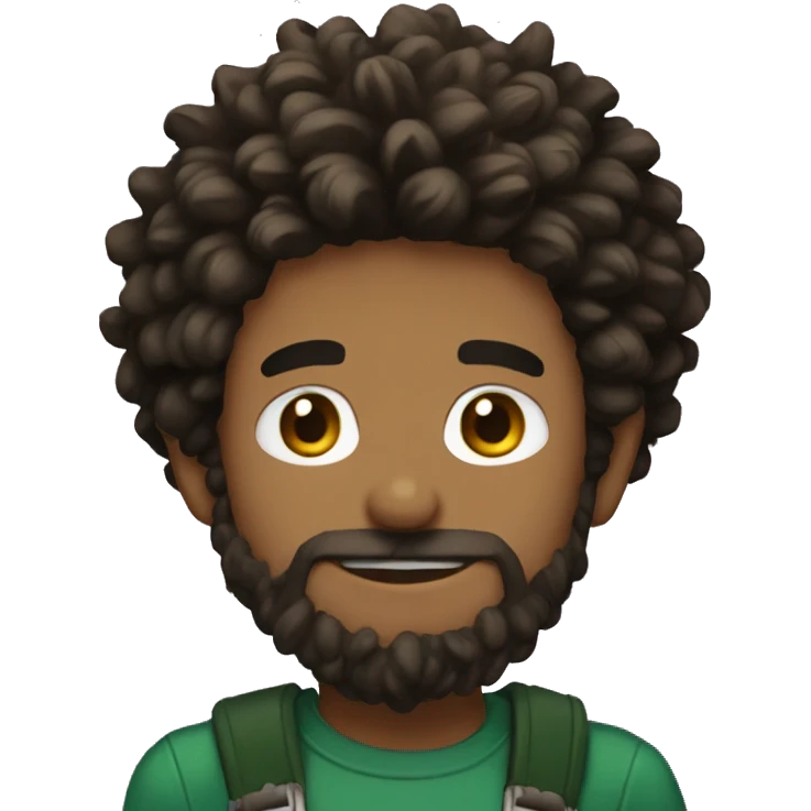 Deku brown with beard emoji