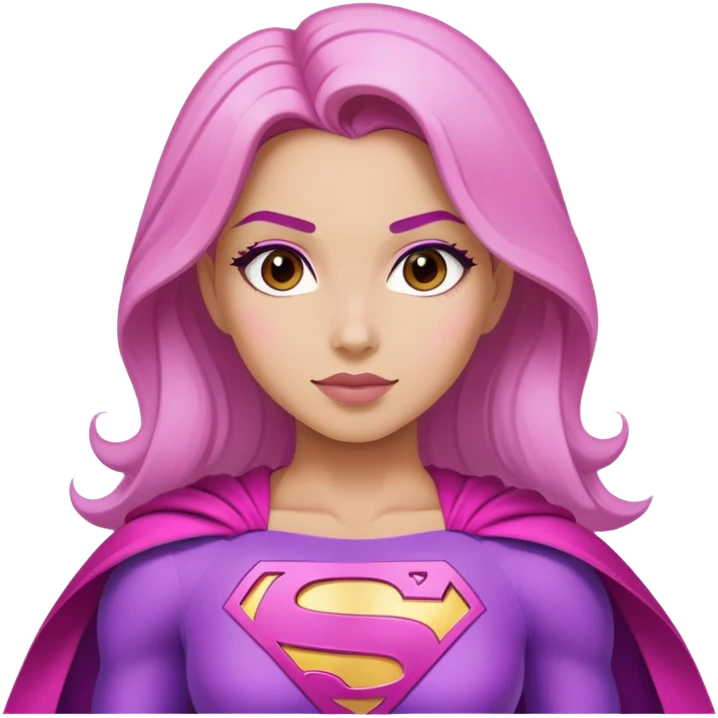 superwoman in pink and violet emoji