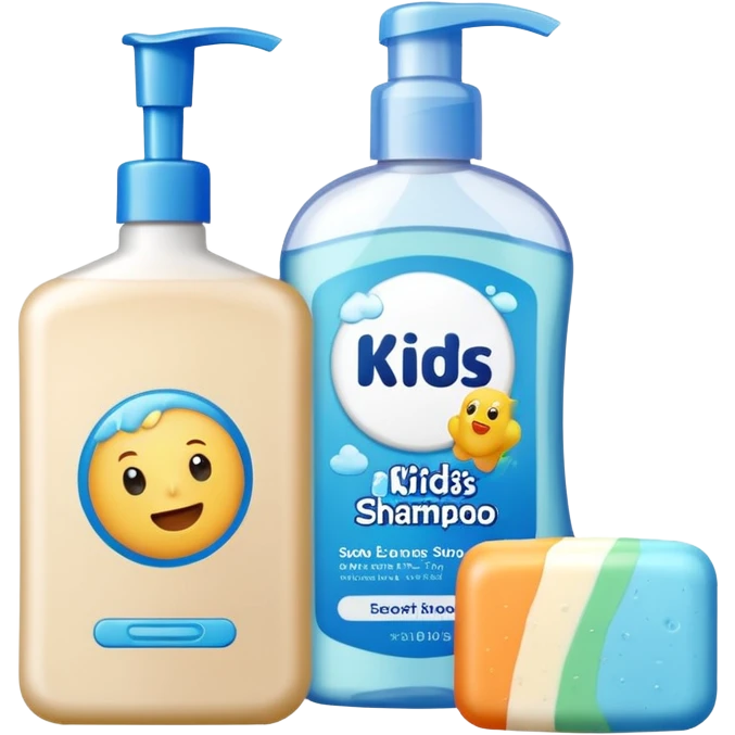 Soap and kids shampoo emoji