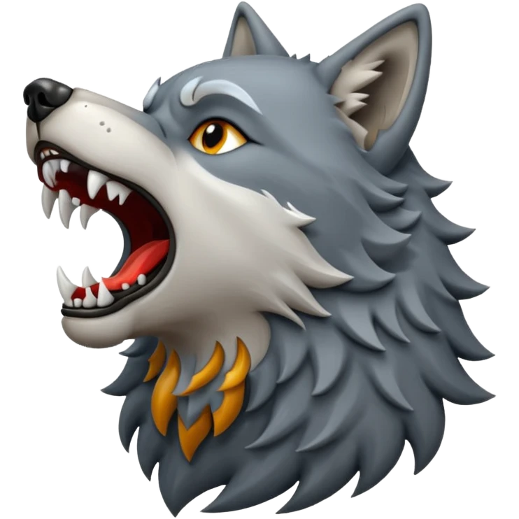 howling wolf emoji