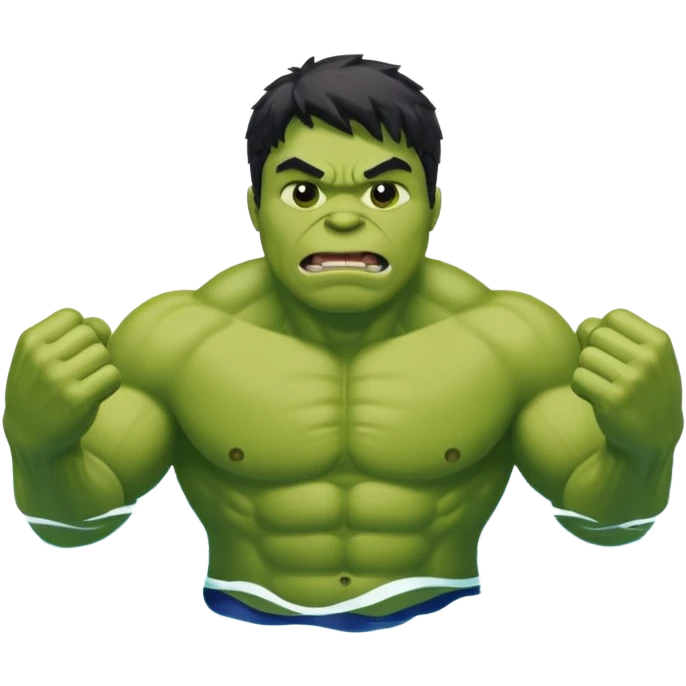 Hulk swimming emoji