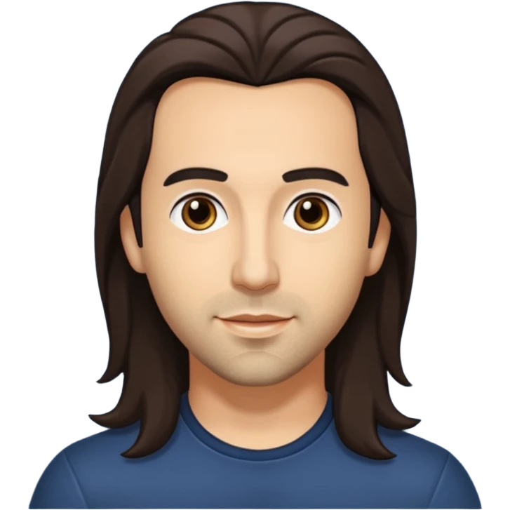 Howie Dorough with dark brown long hair emoji