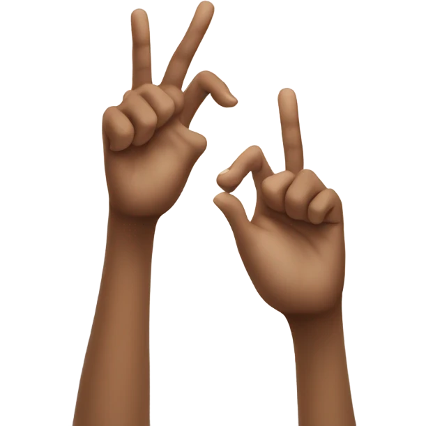 hand gestures mirrored opposite way emoji