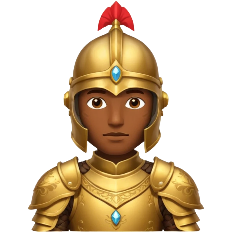 gold knight, brown skin emoji