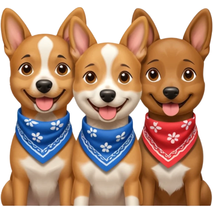 three dogs at the music festival emoji
