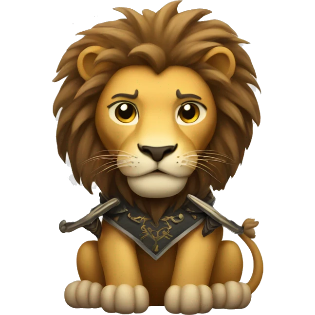 Lion with swords emoji