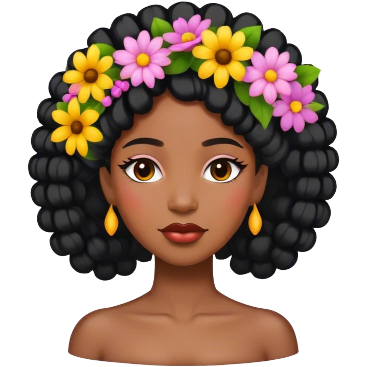 👩🏿‍🎨🌸 emoji