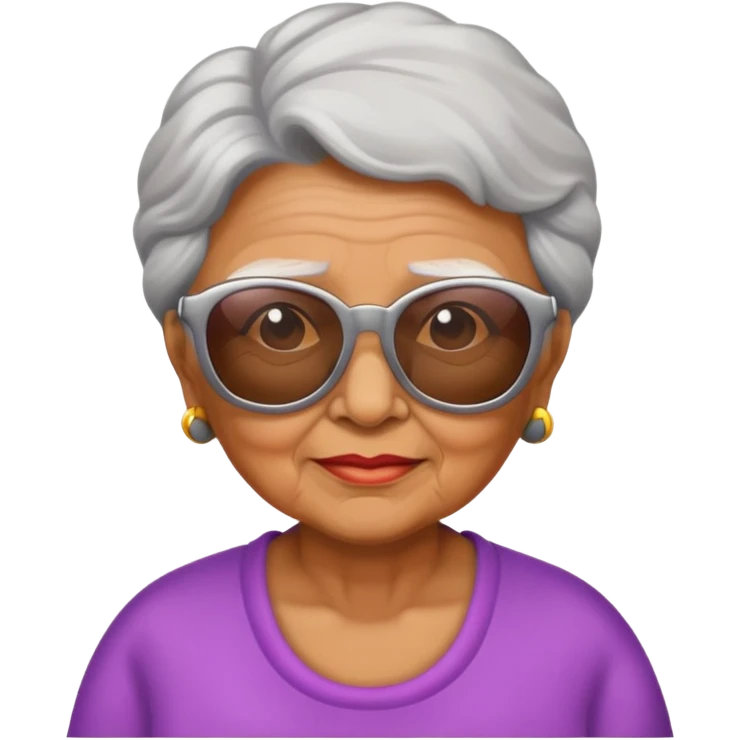 Grandma wearing sunglasses emoji